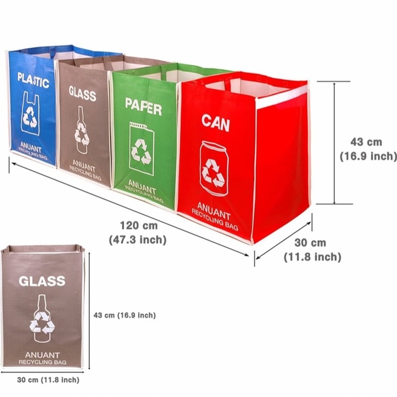Reduce Reuse Recycle ♻️: 4 recycling bags - Picture 4 of 4